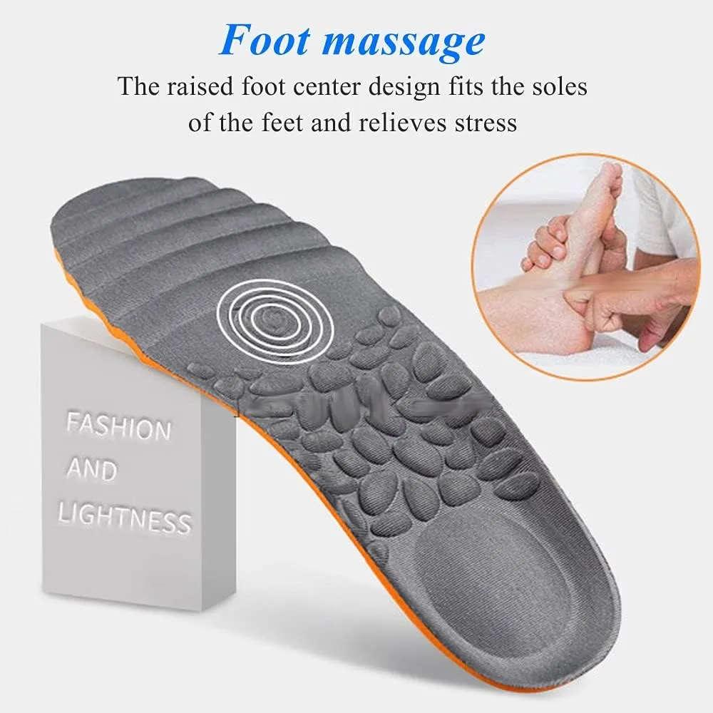 Unisex Sport Insoles for Shoes Sole Deodorant Shock Absorption Soft Insole Running Mesh Basketball Foot Pads Insert(6 Pairs,L EU 41-45)