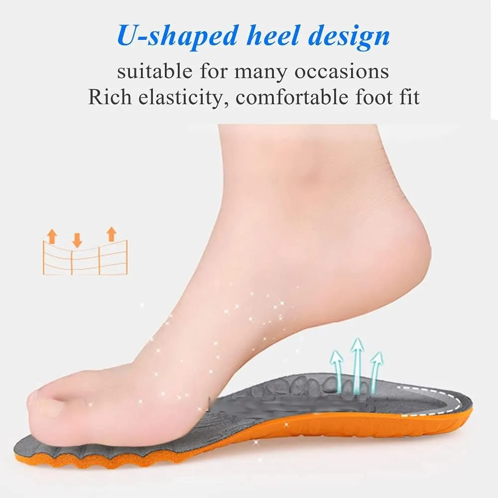 Unisex Sport Insoles for Shoes Sole Deodorant Shock Absorption Soft Insole Running Mesh Basketball Foot Pads Insert(6 Pairs,L EU 41-45)