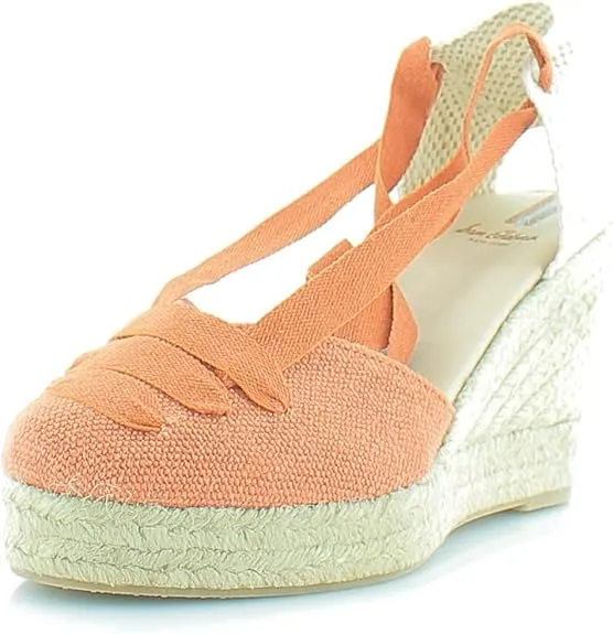 Up Wedge Edelman Espadrilles Customizable Flexible customer care Heeled Burnt Sandals Margherita Sam Orange Tie