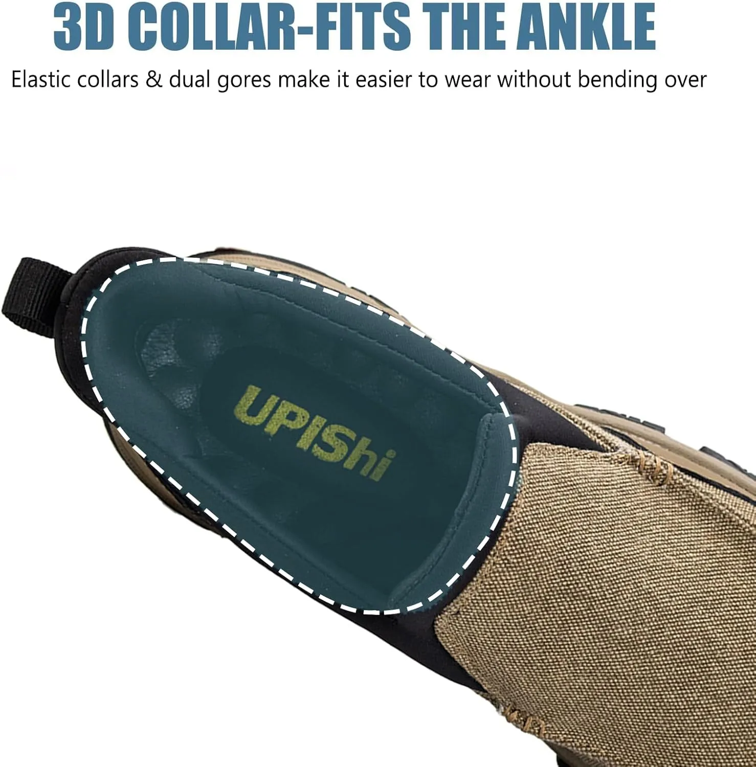 UPIShi Men's Hands Free Slip On Loafer Slip-ins Walking Casual Canvas Lightweight Indoor Outdoor Cushioning Shoes