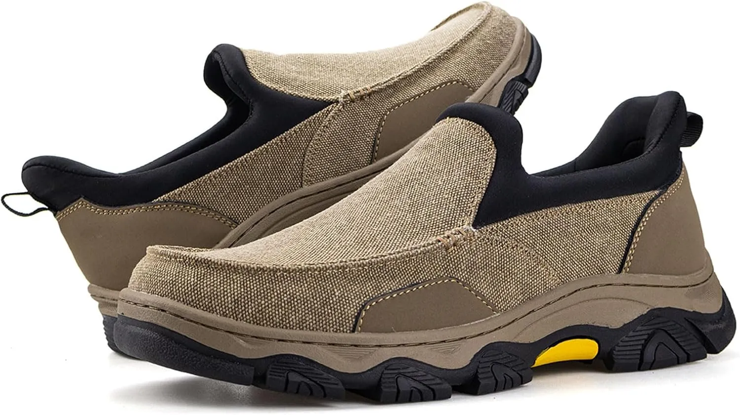 UPIShi Men's Hands Free Slip On Loafer Slip-ins Walking Casual Canvas Lightweight Indoor Outdoor Cushioning Shoes