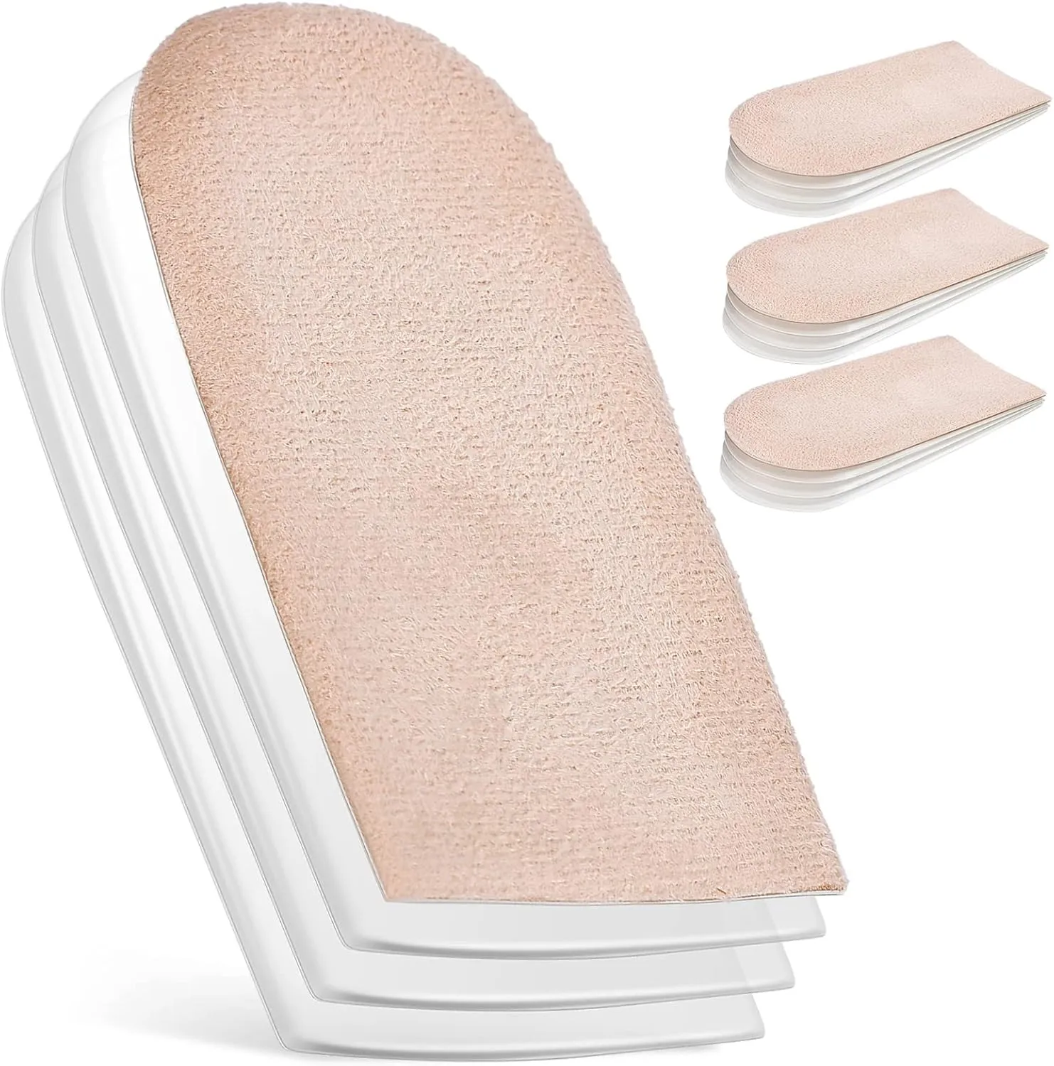 Vaguelly 2Pairs Womens Heel Lift Insoles for Height Increase Comfortable Shock Absorbent Shoe Inserts for Sports Boots and Casual Footwear