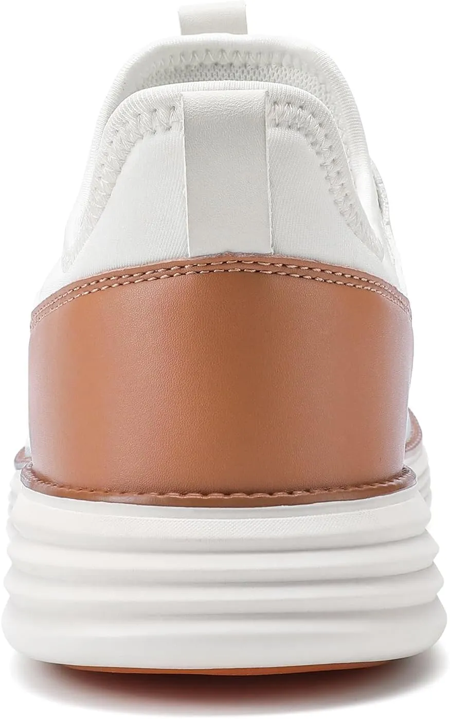 VILOCY Mens Slip On Casual Dress Shoes Hands Free Fashion Sneakers Mesh Tennis Walking Work Shoes Comfortable Breathable Lightweight Non Slip