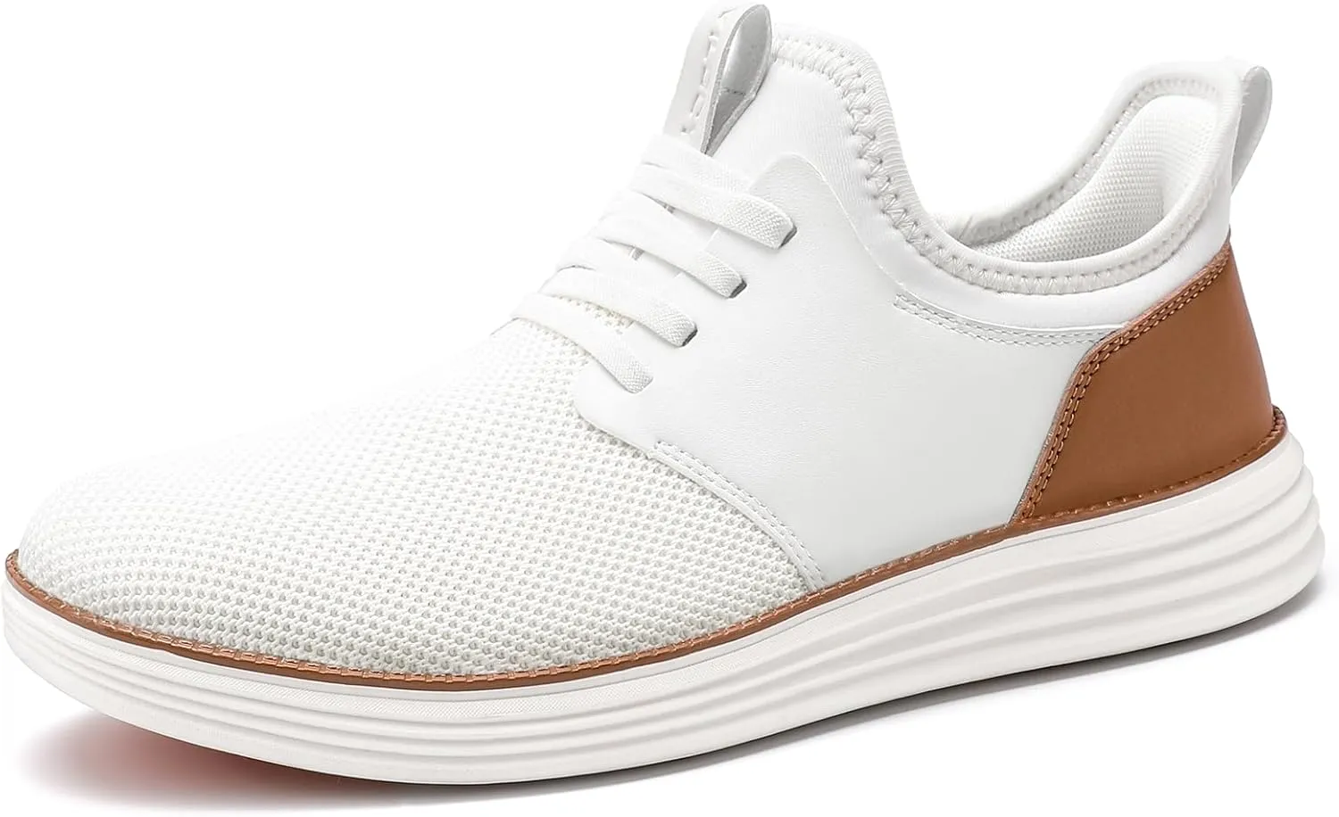 VILOCY Mens Slip On Casual Dress Shoes Hands Free Fashion Sneakers Mesh Tennis Walking Work Shoes Comfortable Breathable Lightweight Non Slip
