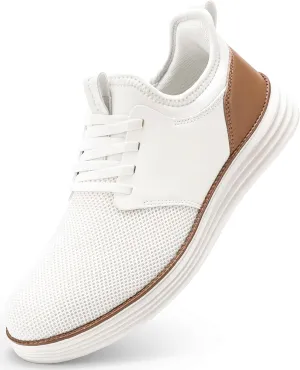 VILOCY Mens Slip On Casual Dress Shoes Hands Free Fashion Sneakers Mesh Tennis Walking Work Shoes Comfortable Breathable Lightweight Non Slip