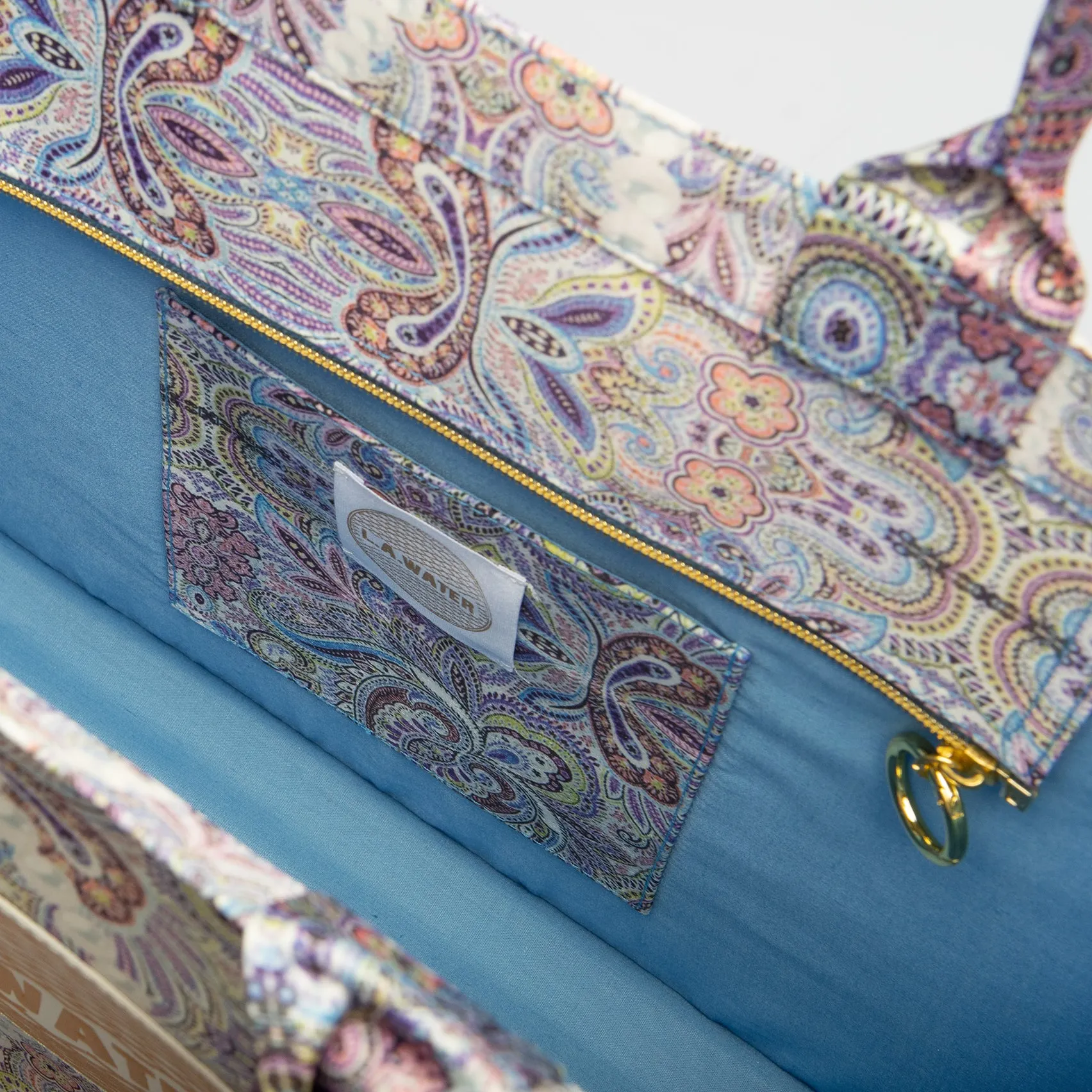 VIOLET PAISLEY TOTE BAG