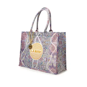 VIOLET PAISLEY TOTE BAG