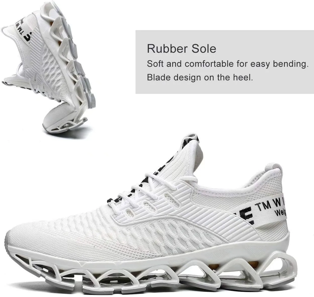 Vooncosir Men's Fashion Sneakers Breathable Mesh Running Shoes Blade Non Slip Soft Sole Casual Athletic Walking Shoes