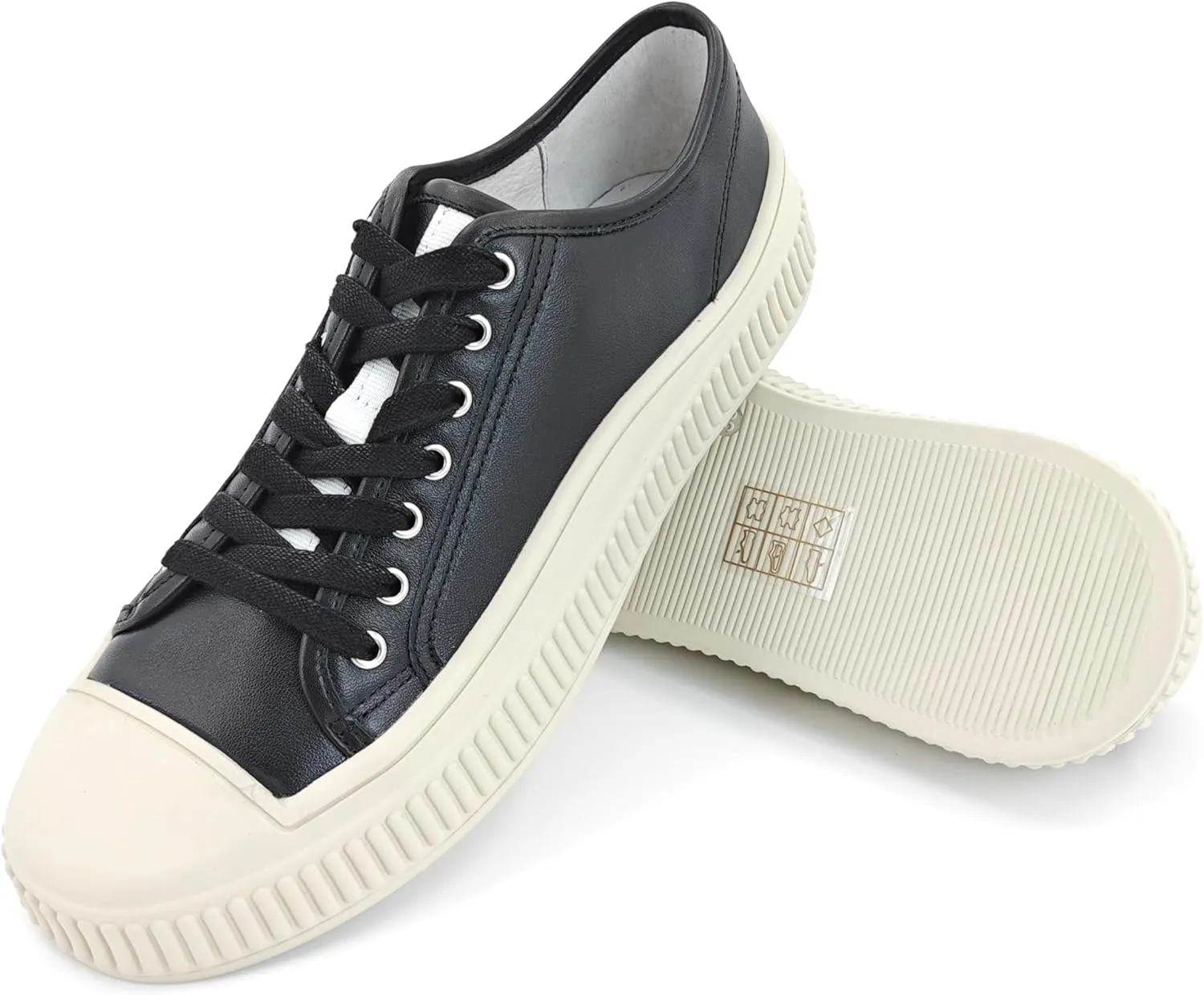 White Genuine Leather Tennis Shoes Womens Sneakers Fashion Casual Sneakers for Women Low Top Lace Up Walking Shoes