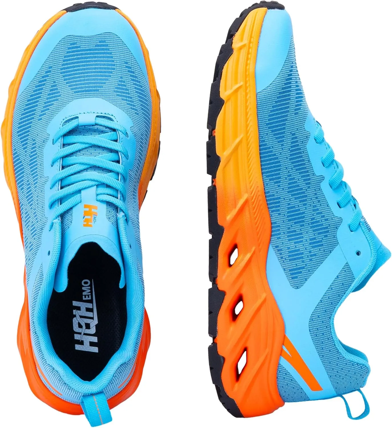 Wide Trail Running Shoes for Mens - FALKON 1.0 Waterproof Hiking Sneakers Wide Width for Outdoor with Jet-Holes Sole