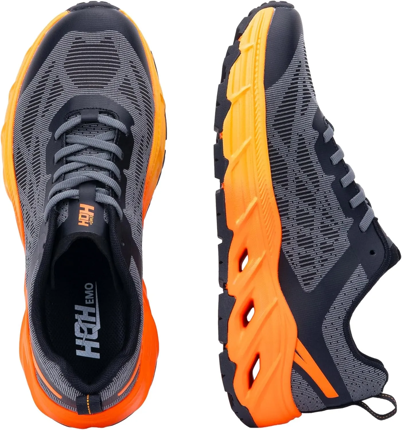 Wide Trail Running Shoes for Mens - FALKON 1.0 Waterproof Hiking Sneakers Wide Width for Outdoor with Jet-Holes Sole