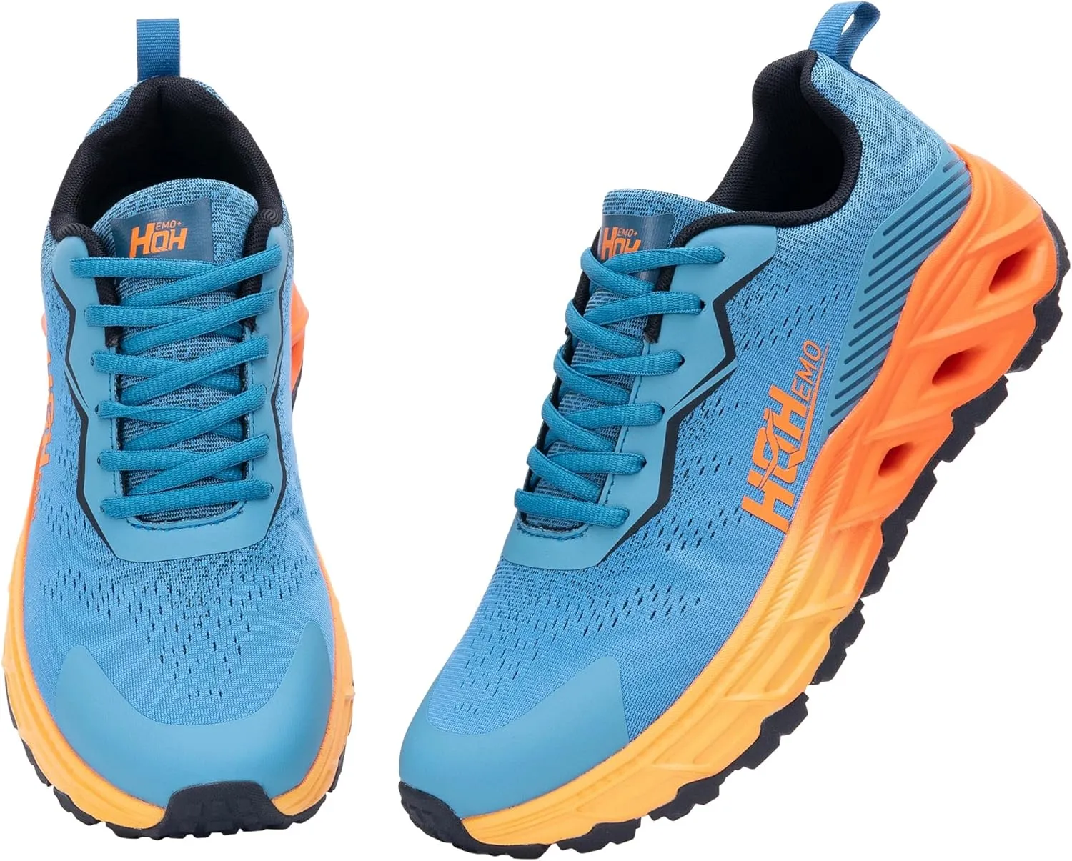 Wide Trail Running Shoes for Mens - FALKON 1.0 Waterproof Hiking Sneakers Wide Width for Outdoor with Jet-Holes Sole