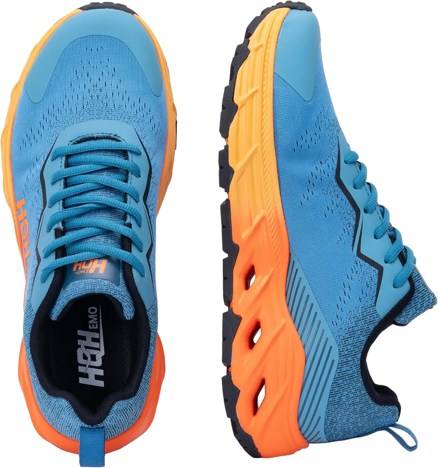 Wide Trail Running Shoes for Mens - FALKON 1.0 Waterproof Hiking Sneakers Wide Width for Outdoor with Jet-Holes Sole