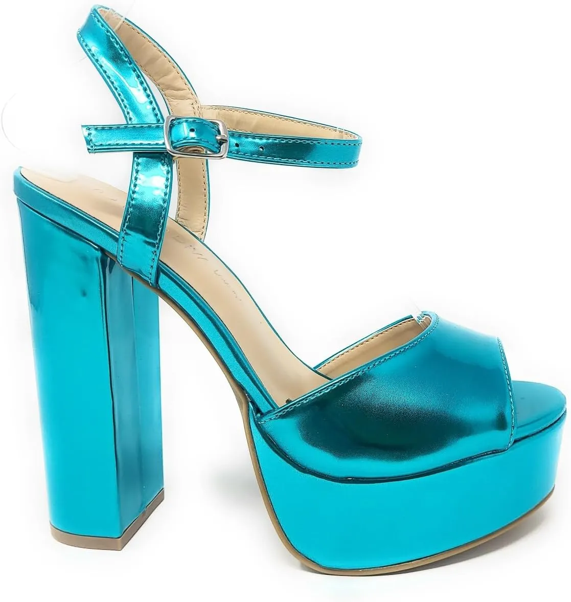 Wild Diva Women's Open Toe Ankle Strap High Heel Sandals