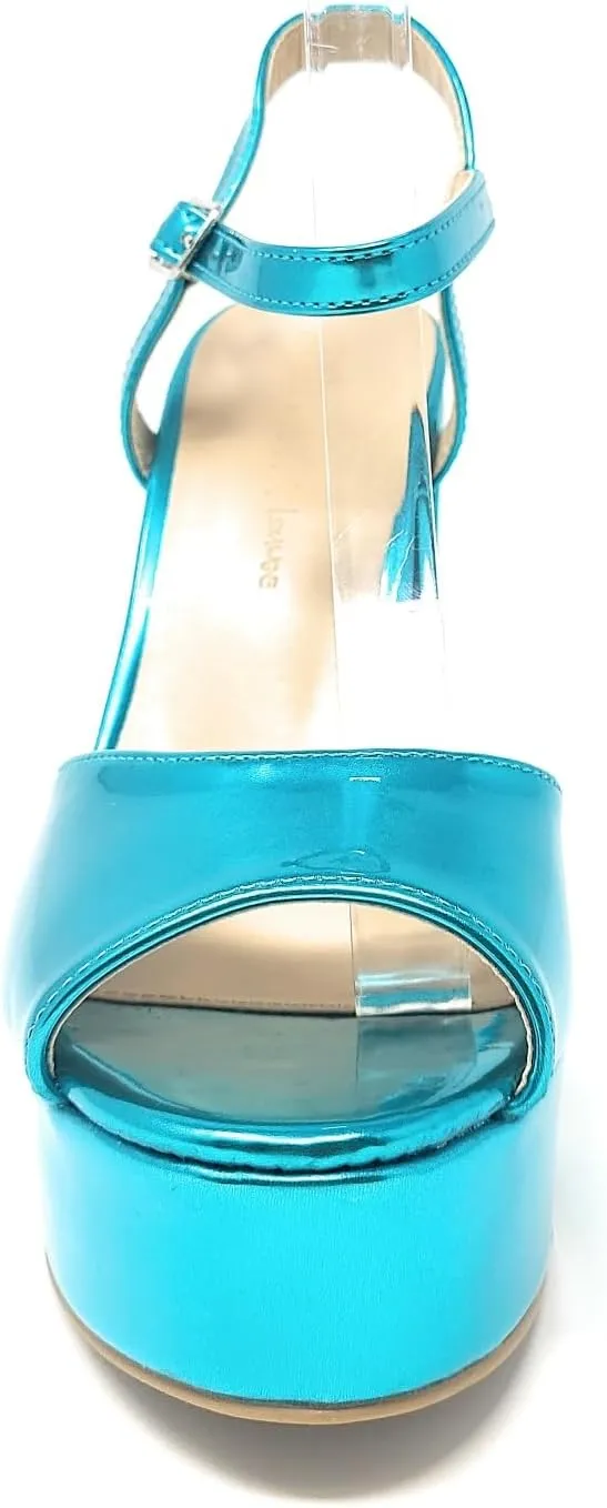 Wild Diva Women's Open Toe Ankle Strap High Heel Sandals