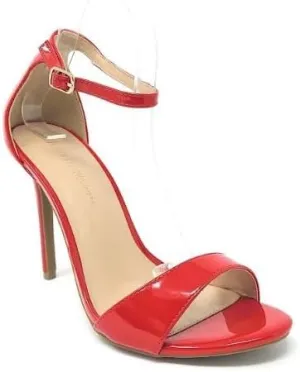 Wild Diva Women's Tampa Round Toe Single Band Ankle Strap Stiletto High Heel Sandals