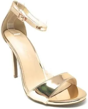Wild Diva Women's Tampa Round Toe Single Band Ankle Strap Stiletto High Heel Sandals