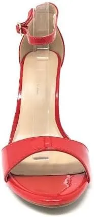 Wild Diva Women's Tampa Round Toe Single Band Ankle Strap Stiletto High Heel Sandals