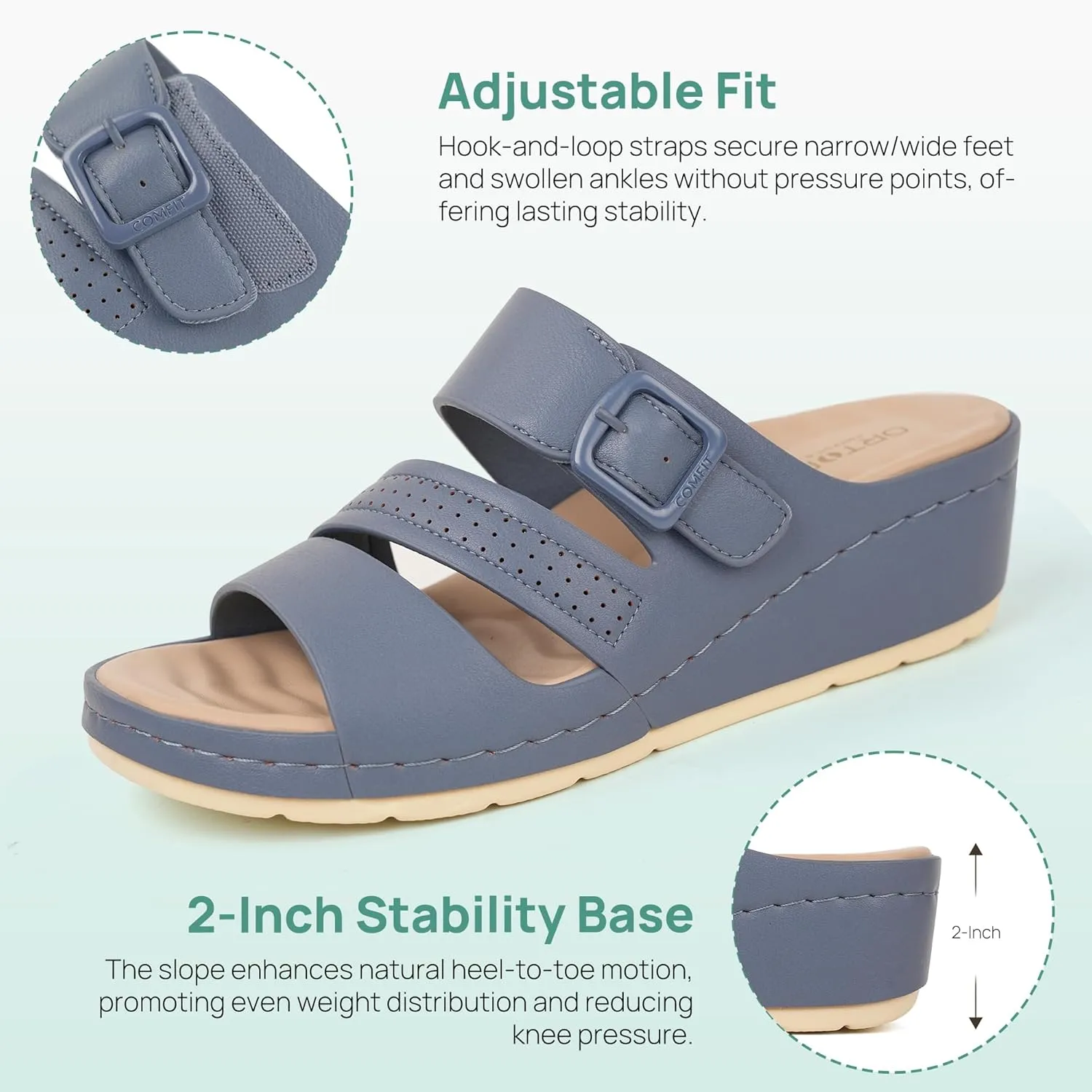 Women Arch Orthotic Support Comfort Slides Orthopedic Sandals
