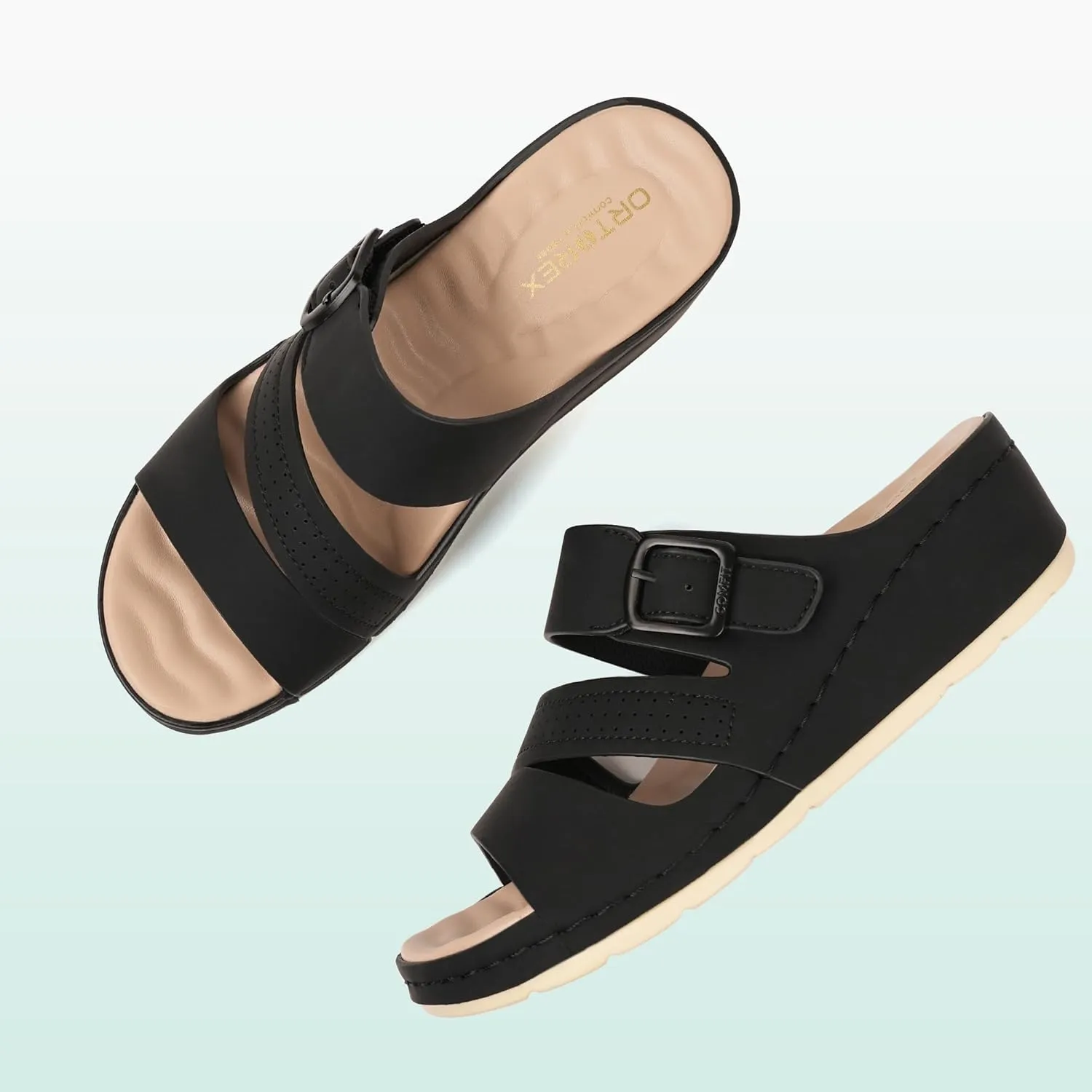 Women Arch Orthotic Support Comfort Slides Orthopedic Sandals