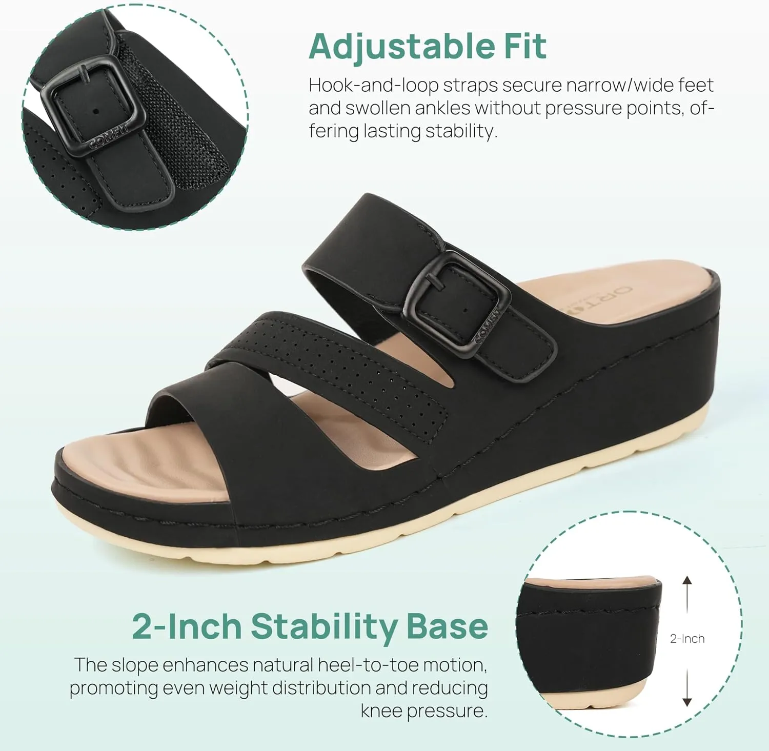 Women Arch Orthotic Support Comfort Slides Orthopedic Sandals