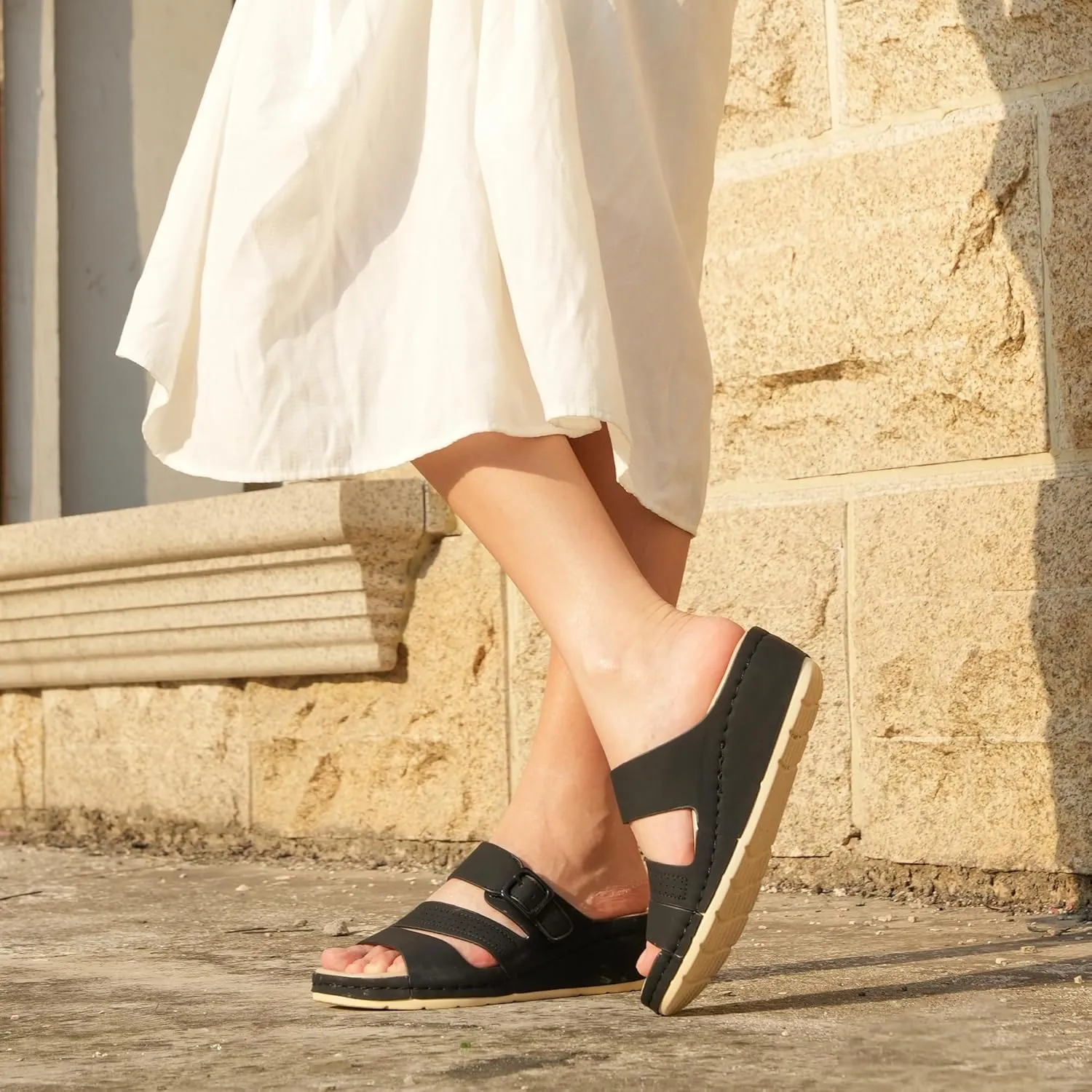 Women Arch Orthotic Support Comfort Slides Orthopedic Sandals
