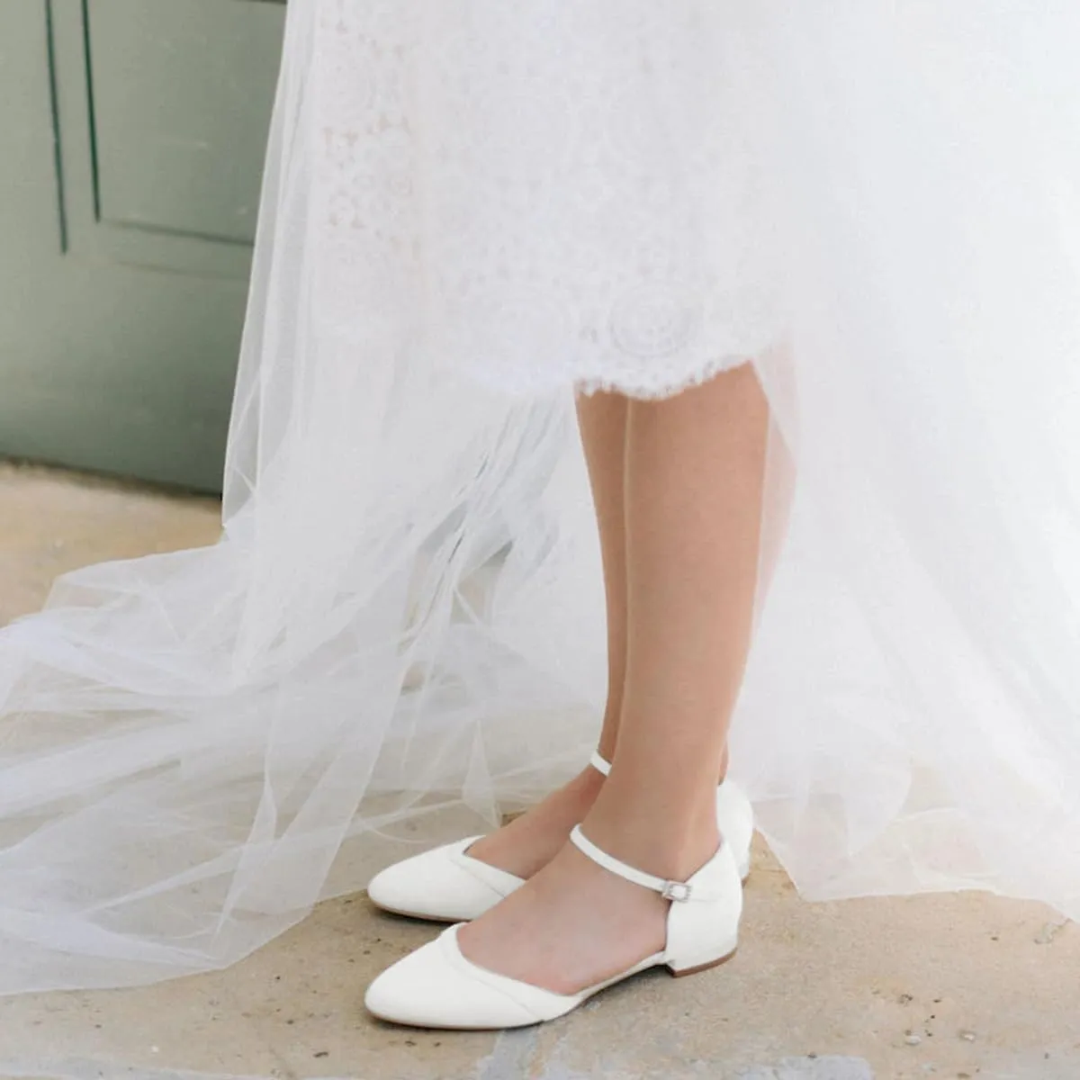 Women Lovely Almond Toe Ankle Strap Buckle Satin Flats Comfortable Insole Party Event Casual Dress Shoes Size 4-16 US