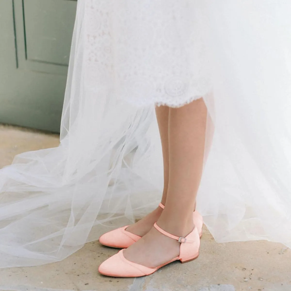 Women Lovely Almond Toe Ankle Strap Buckle Satin Flats Comfortable Insole Party Event Casual Dress Shoes Size 4-16 US