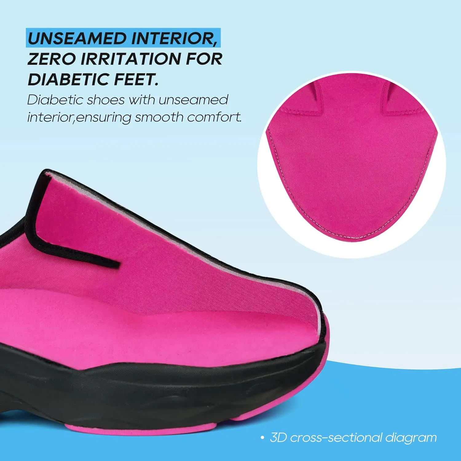 Women Orthopedic Diabetic Walking Sneakers Swollen Feet Shoes