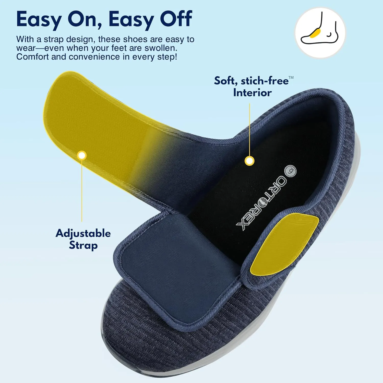 Women Orthopedic Diabetic Walking Sneakers Swollen Feet Shoes