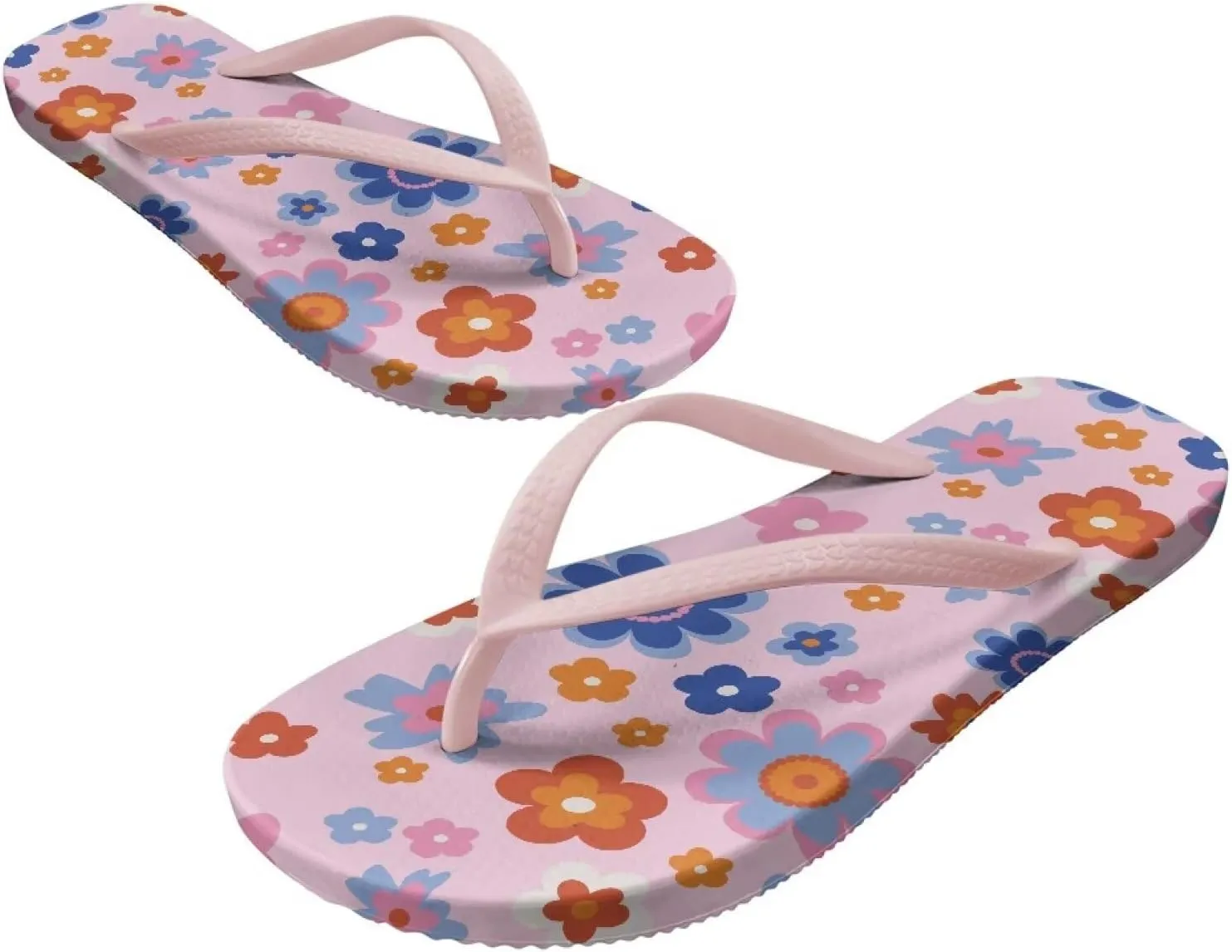 Women's Beach Sandals Non-Slip Quick-Dry Flip Flops Indoor Outdoor Slides Slipper for Shower Spa Pool & Summer Use Pink Strap Size 5.5-9.5