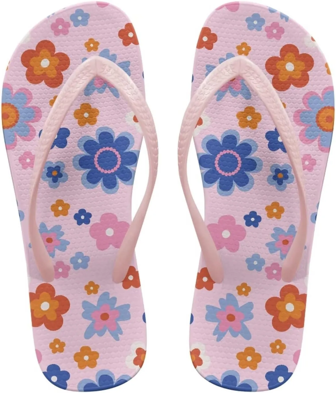Women's Beach Sandals Non-Slip Quick-Dry Flip Flops Indoor Outdoor Slides Slipper for Shower Spa Pool & Summer Use Pink Strap Size 5.5-9.5