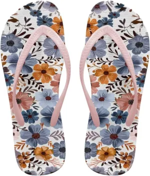 Women's Beach Sandals Non-Slip Quick-Dry Flip Flops Indoor Outdoor Slides Slipper for Shower Spa Pool & Summer Use Pink Strap Size 5.5-9.5