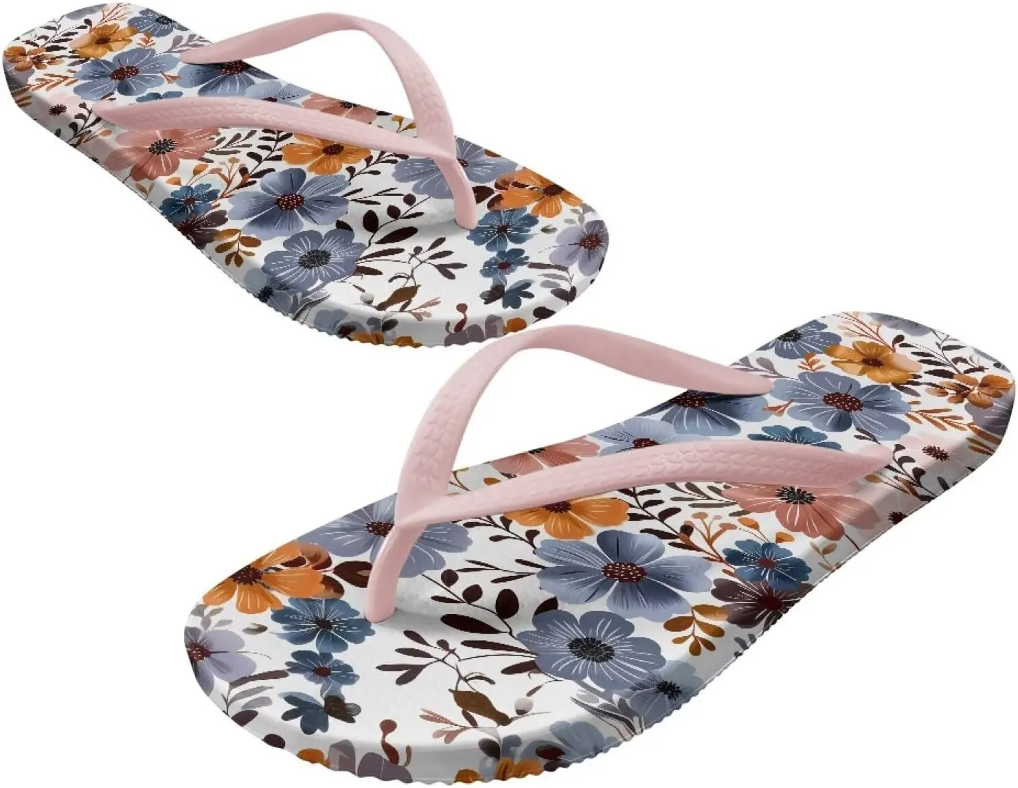 Women's Beach Sandals Non-Slip Quick-Dry Flip Flops Indoor Outdoor Slides Slipper for Shower Spa Pool & Summer Use Pink Strap Size 5.5-9.5