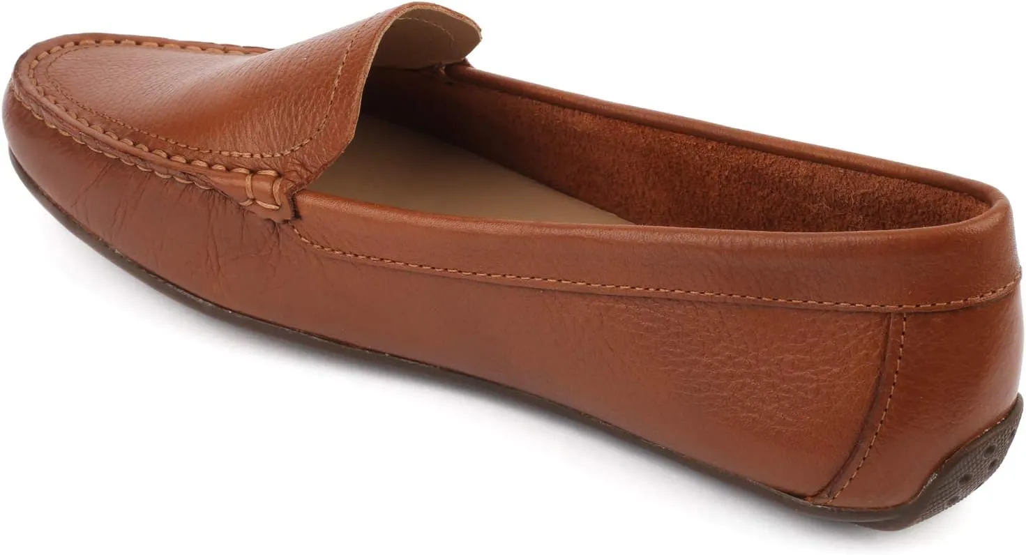 Womens Casual Comfortable Genuine Leather Driving Moccasins Classic Fashion Venetian Slip On Ladies Driving Loafer Flat Shoes