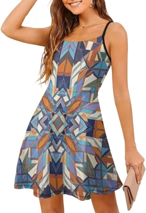 Women's Casual Loose Flowy Swing Shift Dresses for Vacation Party Wedding