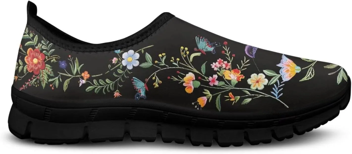 Womens Casual Sneakers Art Themed Slip On Walking Shoes for Women