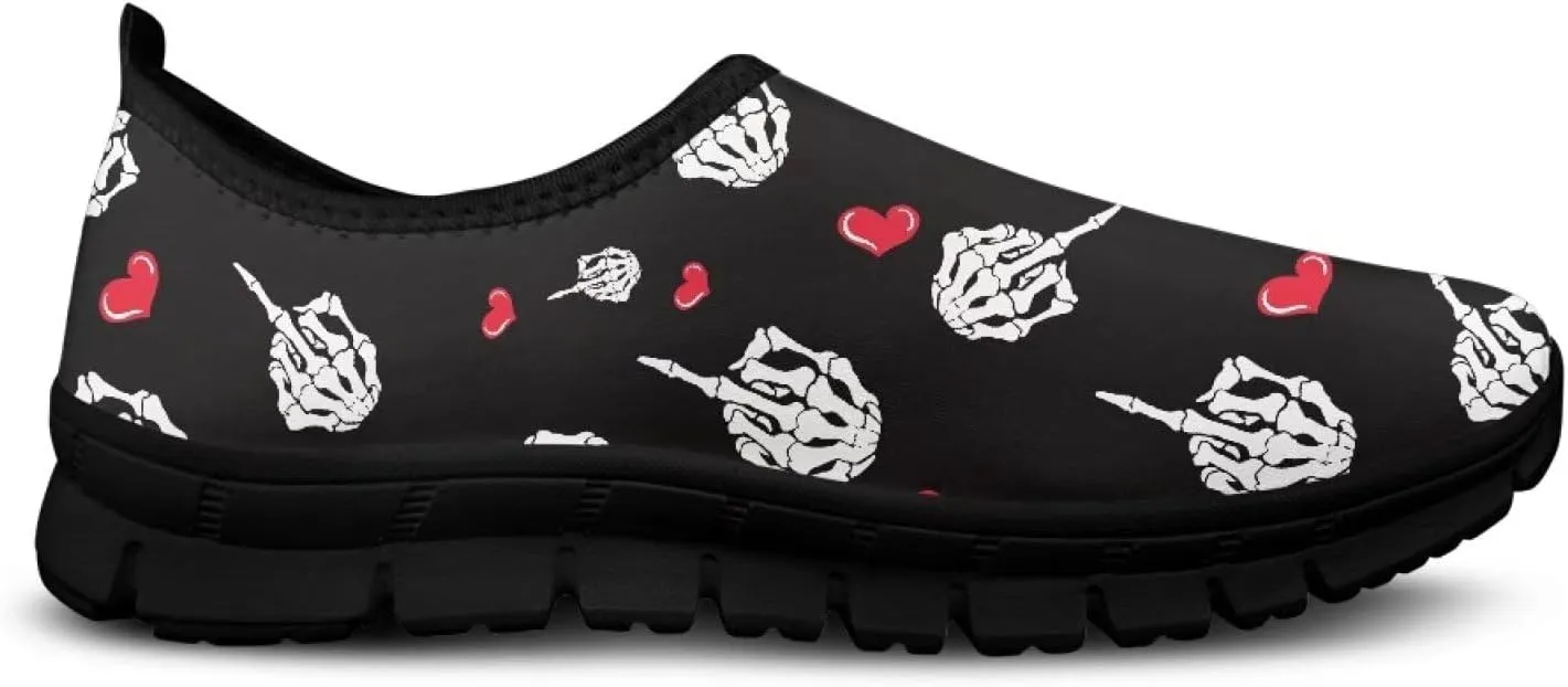 Womens Casual Sneakers Art Themed Slip On Walking Shoes for Women