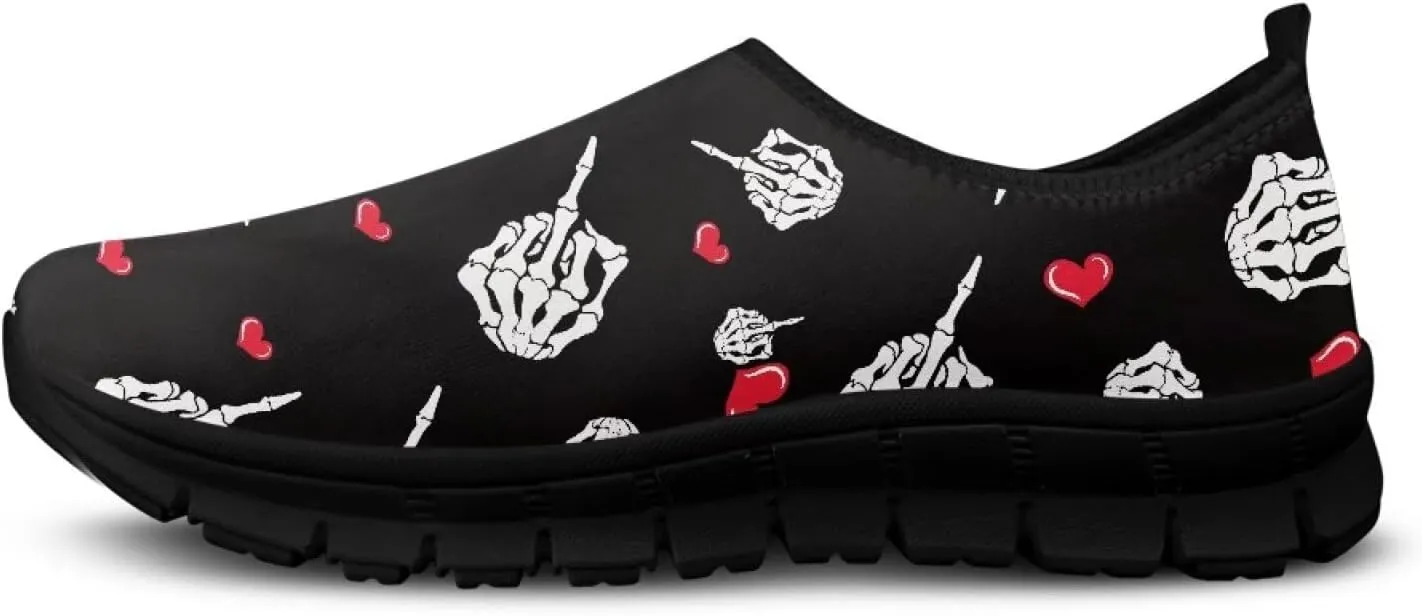 Womens Casual Sneakers Art Themed Slip On Walking Shoes for Women