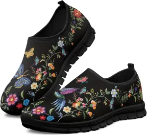 Womens Casual Sneakers Art Themed Slip On Walking Shoes for Women