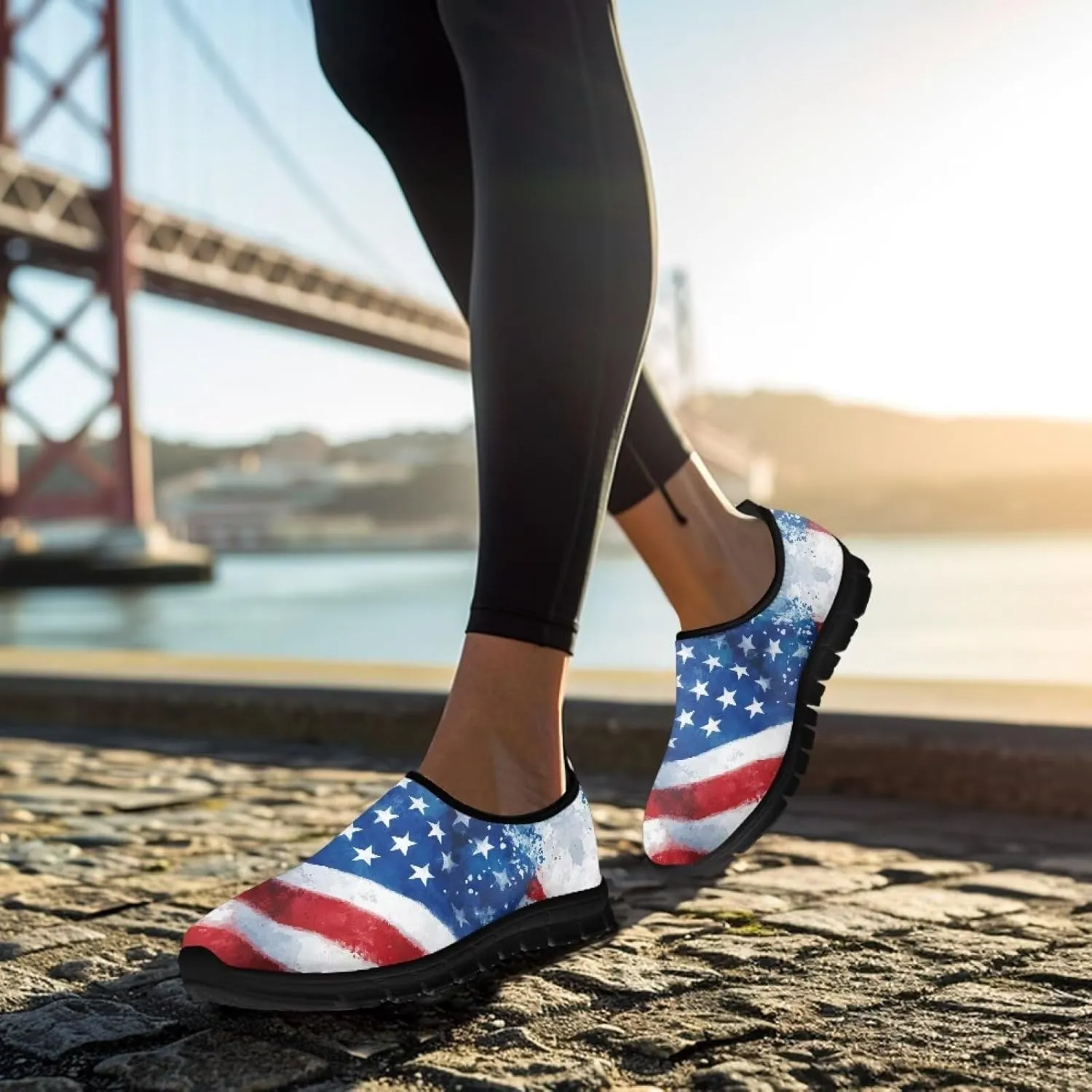 Womens Casual Sneakers Art Themed Slip On Walking Shoes for Women