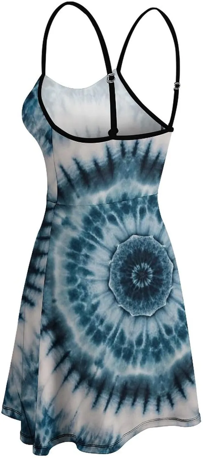 Women's Casual Swing Midi Sun Dress for Party Beach Date