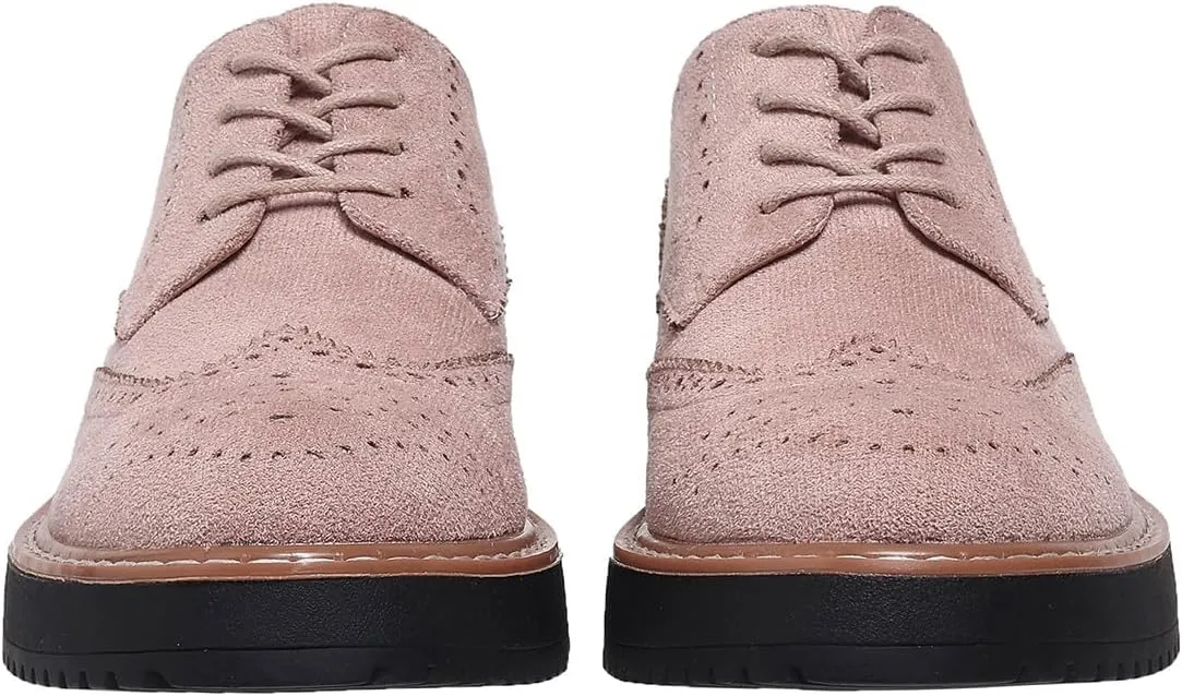 Women's Chunky Platform Lace-Up Round Toe Oxfords Shoes Non-Slip Comfort Casual Dressy School Work Loafers