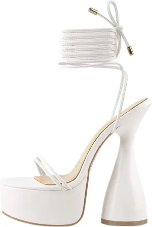 Women's Crocodile Print Sandals - Gold Cross Strap Spike Heels