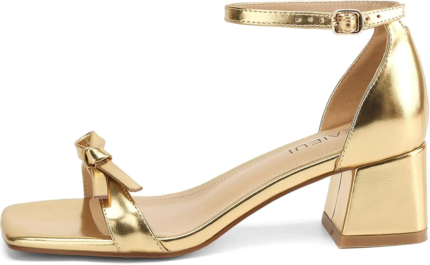 Women's Heeled Sandals Strappy Low Block Heels Chunky for Women Comfortable Ankle Strap Open Toe Party Wedding Dress Shoes for Women Dressy