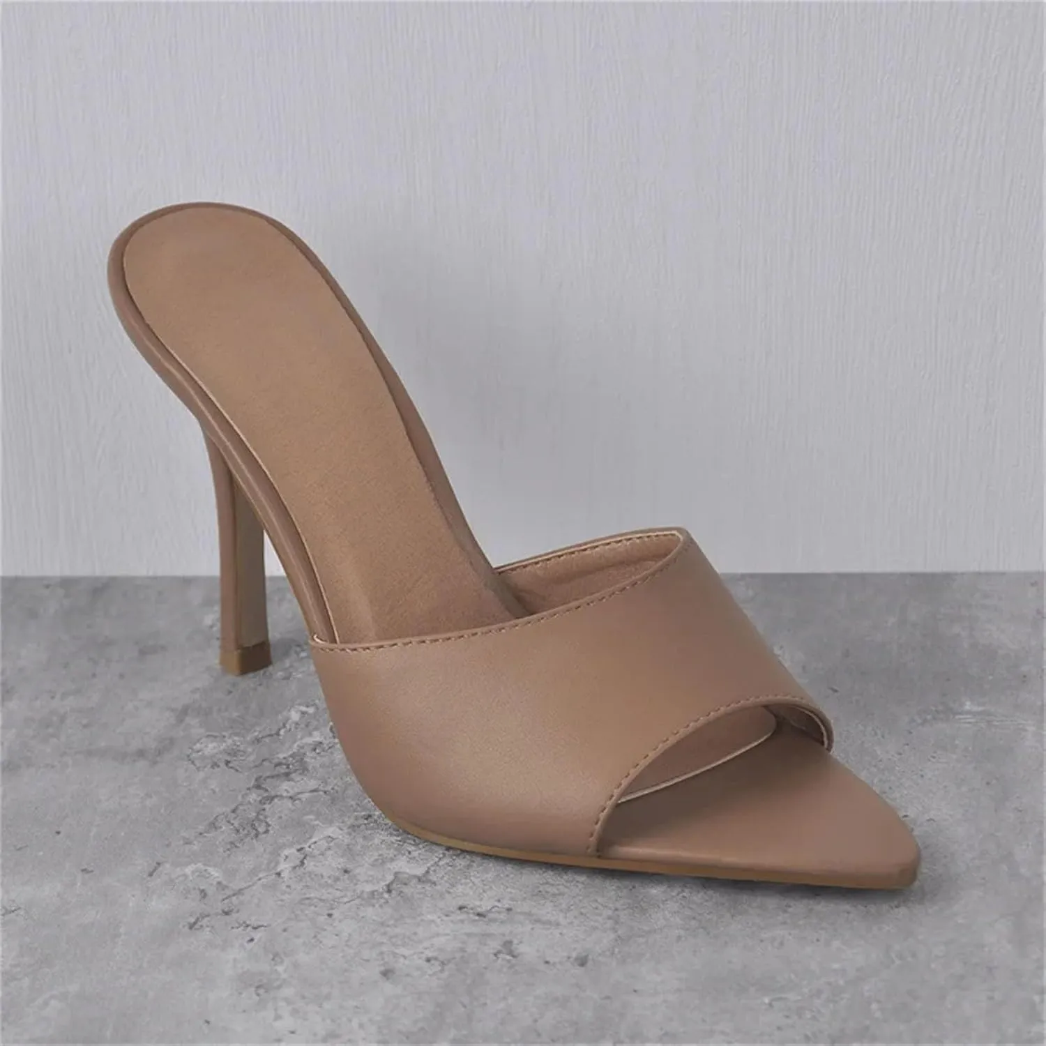 Women's Matte Blue Sandals - Peep Toe PU Casual Thin Heels