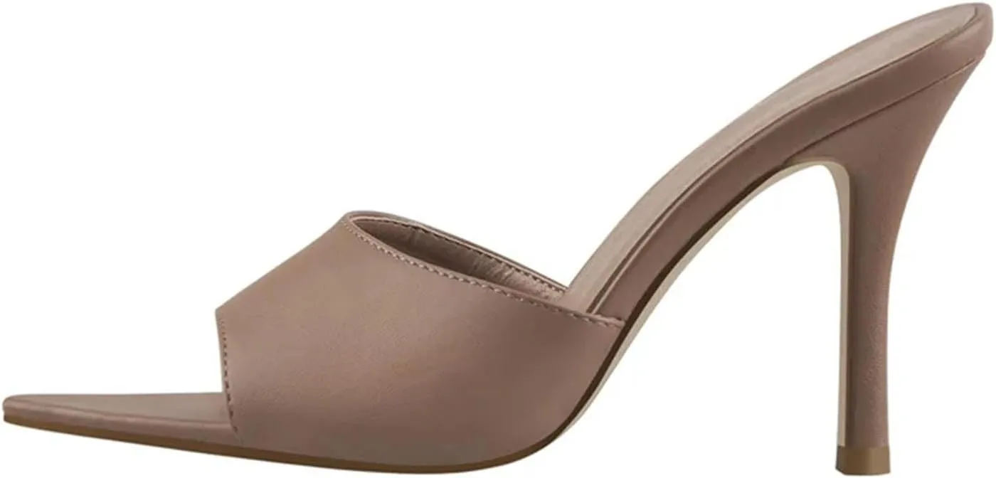 Women's Matte Blue Sandals - Peep Toe PU Casual Thin Heels