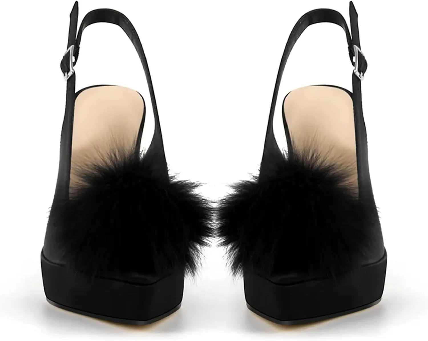Women's Open Toe Buckle Sandals - Chunky Block Heel Cross Strap