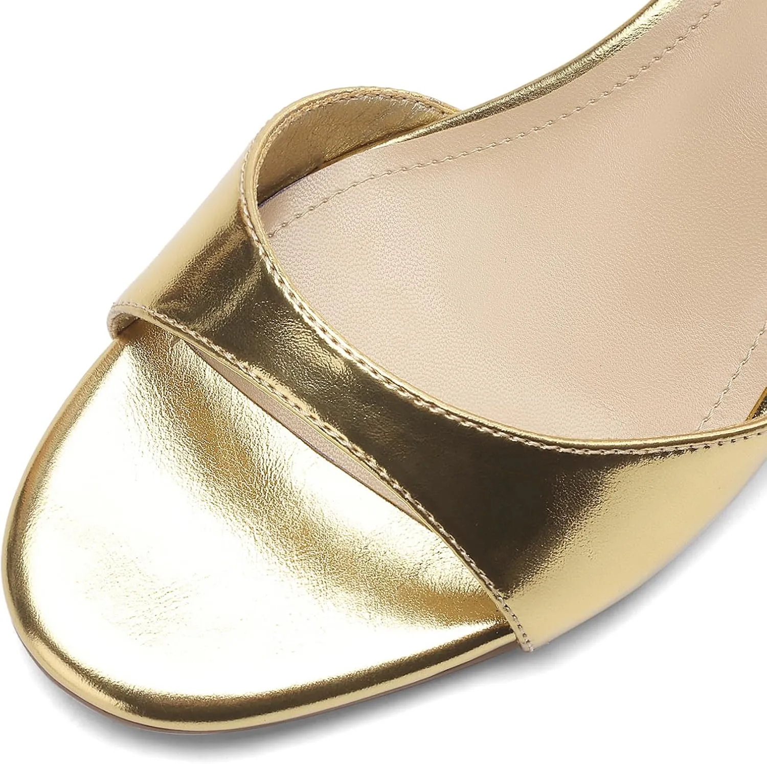 Women's Sandals Kitten Heels Low Strappy Heels Open Toe Ankle Strap Sandals for Women Party Wedding Dress Shoes