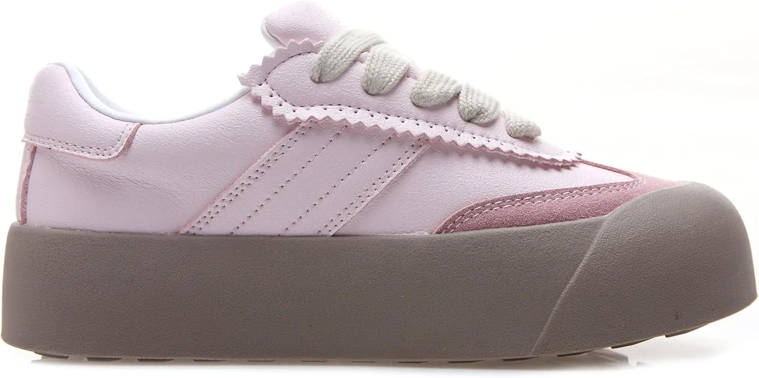 Women's Skateboard Shoes Chunky Platform Sneakers Lace-Up Low Top Comfortable Casual Shoe
